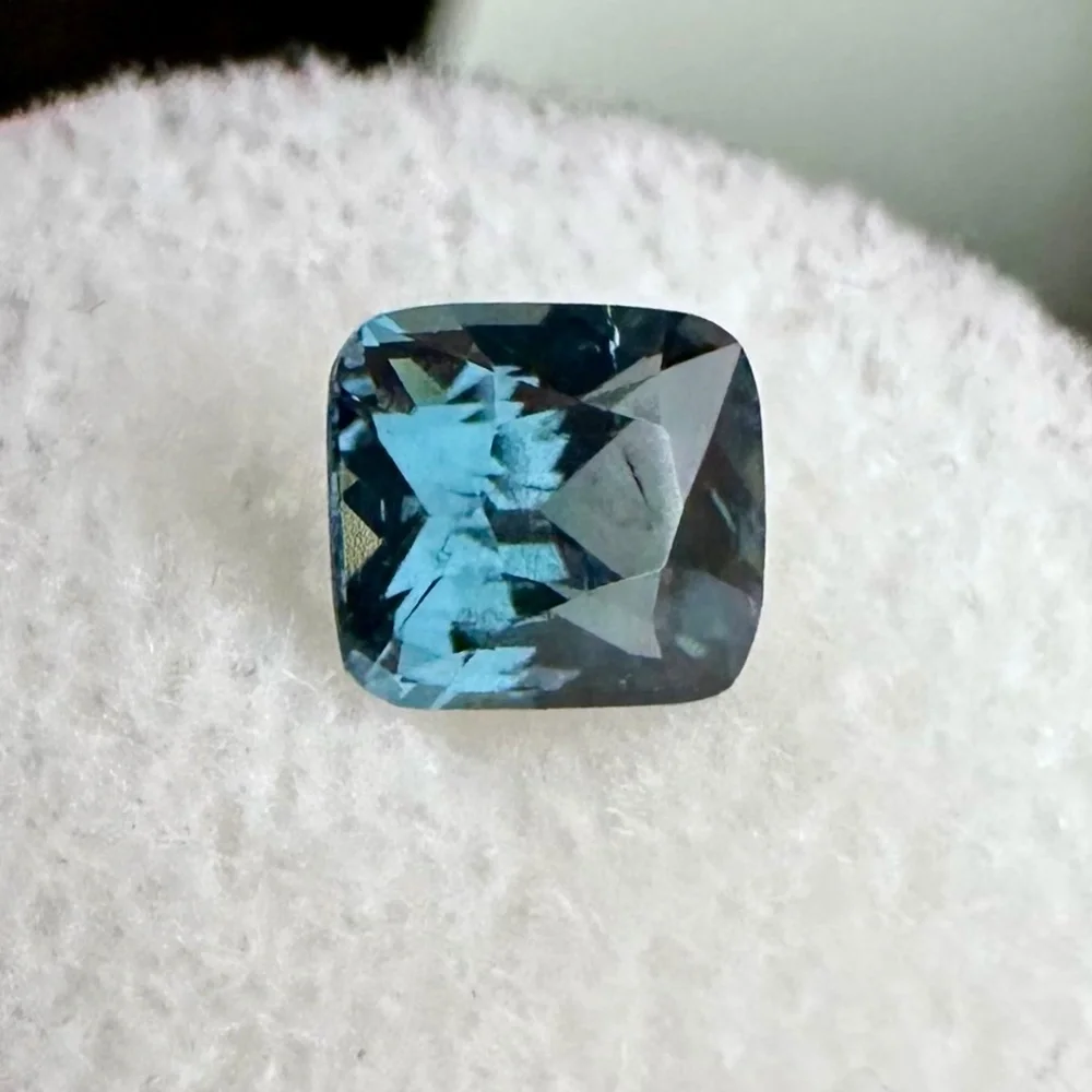 💙 HISTORIC BURMA 1.57ct Cobalt Blue Spinel ✨ Rare Cushion Gem